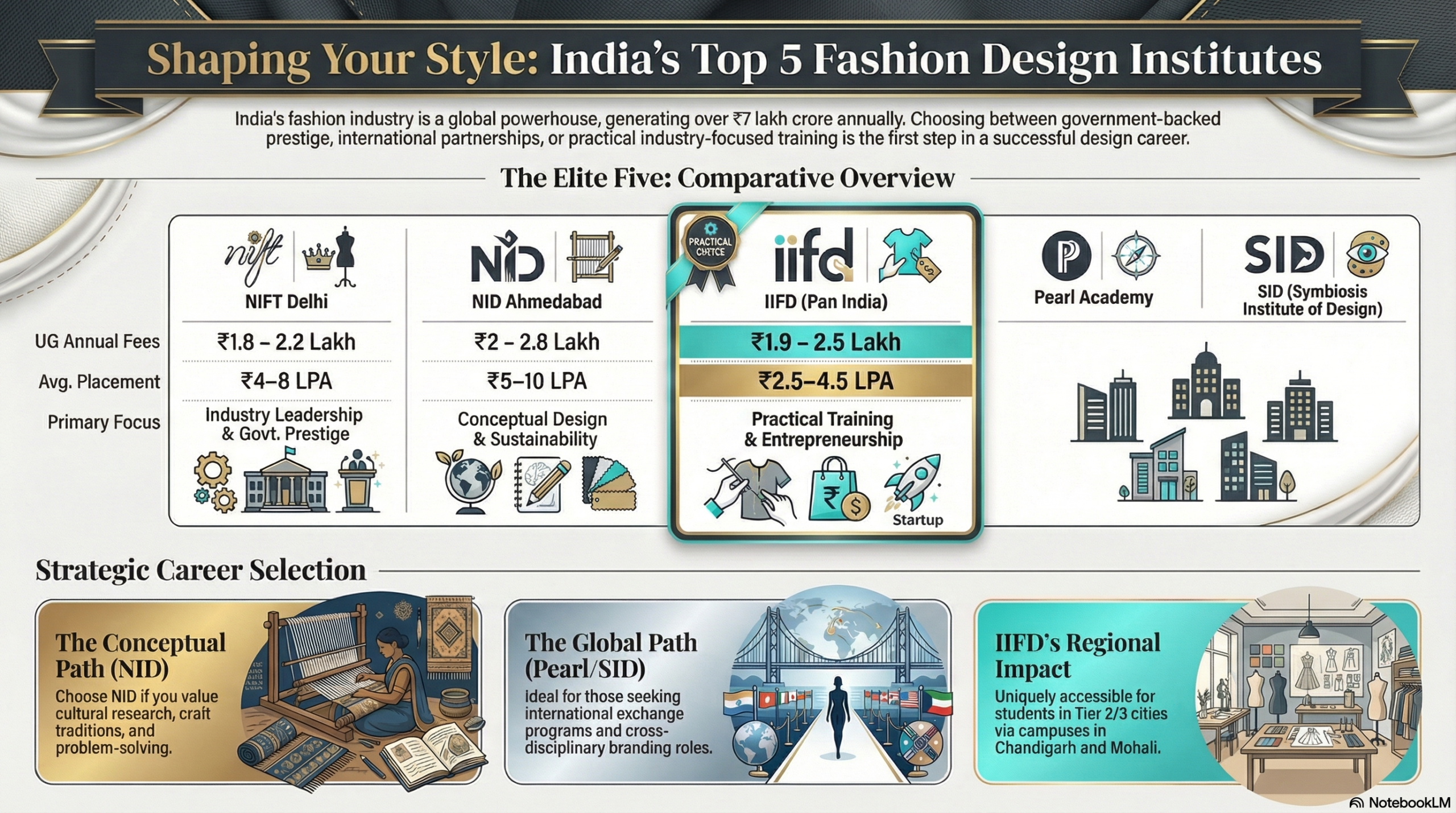 A Complete Guide to The Best Fashion Design Institutes in India — Covering Courses, Fees, Placements