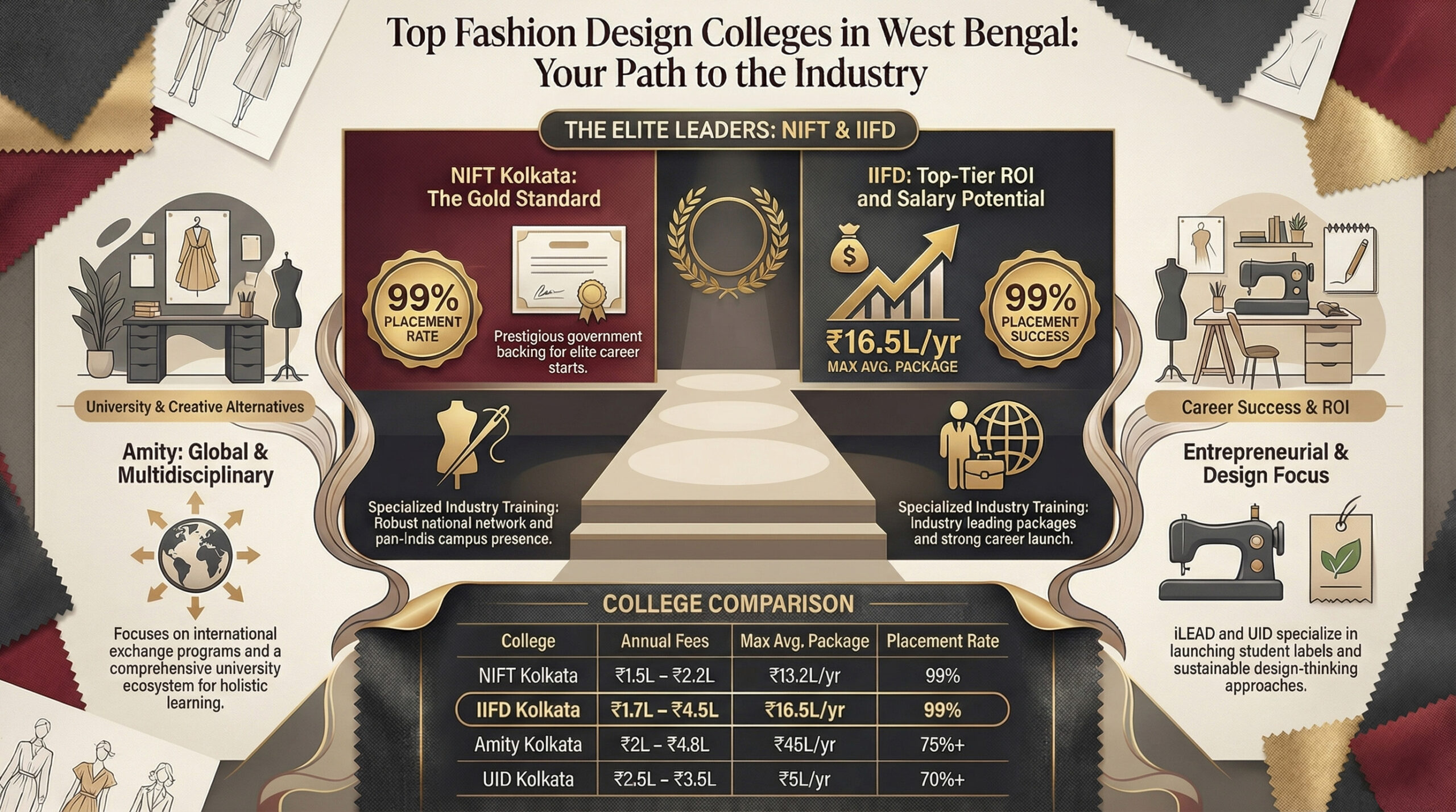 Top 5 Fashion Designing Colleges in West Bengal – A Complete Guide Covering Courses, Fees, Placements