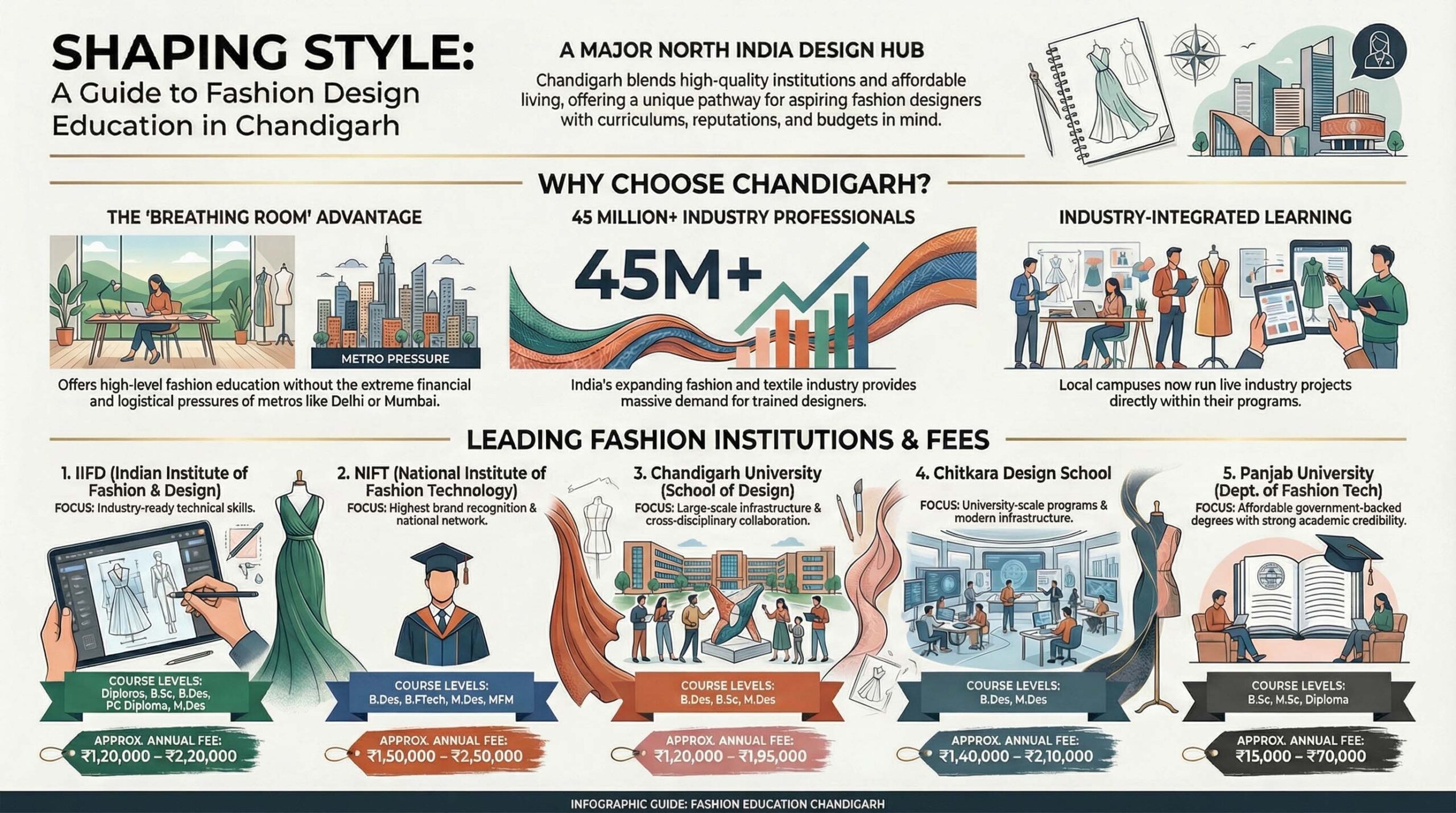 Top 5 Fashion Designing Institutes & Colleges in Chandigarh (With Course Details and Fees) – 2026 Guide